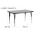 Flash Furniture XU-A3072-REC-GY-T-A-GG 30"W x 72"L Rectangle Activity Table with Gray Laminate Top and Height Adjustable Legs addl-1