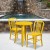 Flash Furniture CH-51080TH-2-18VRT-YL-GG 24" Round Yellow Metal Indoor/Outdoor Table Set with 2 Vertical Slat Back Chairs addl-1
