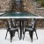 Flash Furniture CH-51080TH-4-18ARM-BK-GG 24" Round Black Metal Indoor/Outdoor Table Set with 4 Arm Chairs addl-1