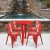 Flash Furniture CH-51080TH-4-18ARM-RED-GG 24" Round Red Metal Indoor/Outdoor Table Set with 4 Arm Chairs addl-1