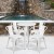 Flash Furniture CH-51080TH-4-18ARM-WH-GG 24" Round White Metal Indoor/Outdoor Table Set with 4 Arm Chairs addl-1