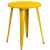 Flash Furniture CH-51080TH-4-18ARM-YL-GG 24" Round Yellow Metal Indoor/Outdoor Table Set with 4 Arm Chairs addl-3