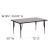 Flash Furniture XU-A3072-REC-GY-T-P-GG 30"W x 72"L Rectangle Activity Table with Gray Laminate Top, Height Adjustable Preschool Legs addl-1