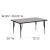 Flash Furniture XU-A3072-REC-GY-T-P-GG 30"W x 72"L Rectangular Activity Table with Gray Thermal Fused Laminate Top and Height Adjustable Preschool Legs addl-1