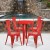 Flash Furniture CH-51080TH-4-18CAFE-RED-GG 24" Round Red Metal Indoor/Outdoor Table Set with 4 Cafe Chairs addl-1