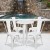 Flash Furniture CH-51080TH-4-18CAFE-WH-GG 24" Round White Metal Indoor/Outdoor Table Set with 4 Cafe Chairs addl-1