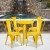 Flash Furniture CH-51080TH-4-18CAFE-YL-GG 24" Round Yellow Metal Indoor/Outdoor Table Set with 4 Cafe Chairs addl-1