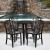 Flash Furniture CH-51080TH-4-18VRT-BK-GG 24" Round Black Metal Indoor/Outdoor Table Set with 4 Vertical Slat Back Chairs addl-1