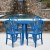Flash Furniture CH-51080TH-4-18VRT-BL-GG 24" Round Blue Metal Indoor/Outdoor Table Set with 4 Vertical Slat Back Chairs addl-1