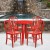 Flash Furniture CH-51080TH-4-18VRT-RED-GG 24" Round Red Metal Indoor/Outdoor Table Set with 4 Vertical Slat Back Chairs addl-1