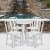 Flash Furniture CH-51080TH-4-18VRT-WH-GG 24" Round White Metal Indoor/Outdoor Table Set with 4 Vertical Slat Back Chairs addl-1