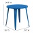 Flash Furniture CH-51090-29-BL-GG 30" Round Blue Metal Indoor/Outdoor Table addl-2