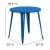 Flash Furniture CH-51090-29-BL-GG 30" Round Blue Metal Indoor/Outdoor Table addl-2