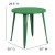 Flash Furniture CH-51090-29-GN-GG 30" Round Green Metal Indoor/Outdoor Table addl-2