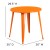 Flash Furniture CH-51090-29-OR-GG 30" Round Orange Metal Indoor/Outdoor Table addl-2