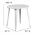 Flash Furniture CH-51090-29-WH-GG 30" Round White Metal Indoor/Outdoor Table addl-4