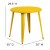Flash Furniture CH-51090-29-YL-GG 30" Round Yellow Metal Indoor/Outdoor Table addl-3