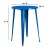 Flash Furniture CH-51090-40-BL-GG 30" Round Blue Metal Indoor/Outdoor Bar Height Table addl-2