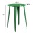 Flash Furniture CH-51090-40-GN-GG 30" Round Green Metal Indoor/Outdoor Bar Height Table addl-2