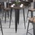 Flash Furniture CH-51090-40M1-BK-GG Philip 30" Round Black Metal Indoor Bar Height Table with Walnut Rustic Wood Top addl-1