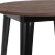 Flash Furniture CH-51090-40M1-BK-GG Philip 30" Round Black Metal Indoor Bar Height Table with Walnut Rustic Wood Top addl-3