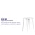 Flash Furniture CH-51090-40-WH-GG 30" Round White Metal Indoor/Outdoor Bar Height Table addl-2