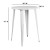 Flash Furniture CH-51090-40-WH-GG 30" Round White Metal Indoor/Outdoor Bar Height Table addl-3
