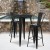Flash Furniture CH-51090BH-2-30CAFE-BK-GG 30" Round Black Metal Indoor/Outdoor Bar Table Set with 2 Cafe Stools addl-1