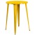 Flash Furniture CH-51090BH-2-30CAFE-YL-GG 30" Round Yellow Metal Indoor/Outdoor Bar Table Set with 2 Cafe Stools addl-3