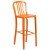 Flash Furniture CH-51090BH-2-30VRT-OR-GG 30" Round Orange Metal Indoor/Outdoor Bar Table Set with 2 Vertical Slat Back Stools addl-4