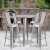 Flash Furniture CH-51090BH-4-30CAFE-SIL-GG 30" Round Silver Metal Indoor/Outdoor Bar Table Set with 4 Cafe Stools addl-1