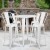Flash Furniture CH-51090BH-4-30CAFE-WH-GG 30" Round White Metal Indoor/Outdoor Bar Table Set with 4 Cafe Stools addl-1