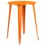 Flash Furniture CH-51090BH-4-30SQST-OR-GG 30" Round Orange Metal Indoor/Outdoor Bar Table Set with 4 Square Seat Backless Stools addl-3