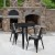 Flash Furniture CH-51090TH-2-18ARM-BK-GG 30" Round Black Metal Indoor/Outdoor Table Set with 2 Arm Chairs addl-1