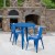Flash Furniture CH-51090TH-2-18ARM-BL-GG 30" Round Blue Metal Indoor/Outdoor Table Set with 2 Arm Chairs addl-1