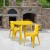 Flash Furniture CH-51090TH-2-18ARM-YL-GG 30" Round Yellow Metal Indoor/Outdoor Table Set with 2 Arm Chairs addl-1