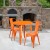 Flash Furniture CH-51090TH-2-18CAFE-OR-GG 30" Round Orange Metal Indoor/Outdoor Table Set with 2 Cafe Chairs addl-1