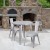 Flash Furniture CH-51090TH-2-18CAFE-SIL-GG 30" Round Silver Metal Indoor/Outdoor Table Set with 2 Cafe Chairs addl-1