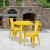 Flash Furniture CH-51090TH-2-18CAFE-YL-GG 30" Round Yellow Metal Indoor/Outdoor Table Set with 2 Cafe Chairs addl-1