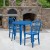 Flash Furniture CH-51090TH-2-18VRT-BL-GG 30" Round Blue Metal Indoor/Outdoor Table Set with 2 Vertical Slat Back Chairs addl-1