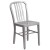 Flash Furniture CH-51090TH-2-18VRT-SIL-GG 30" Round Silver Metal Indoor/Outdoor Table Set with 2 Vertical Slat Back Chairs addl-4
