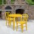 Flash Furniture CH-51090TH-2-18VRT-YL-GG 30" Round Yellow Metal Indoor/Outdoor Table Set with 2 Vertical Slat Back Chairs addl-1