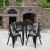 Flash Furniture CH-51090TH-4-18ARM-BK-GG 30" Round Black Metal Indoor/Outdoor Table Set with 4 Arm Chairs addl-1