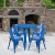 Flash Furniture CH-51090TH-4-18ARM-BL-GG 30" Round Blue Metal Indoor/Outdoor Table Set with 4 Arm Chairs addl-1