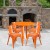 Flash Furniture CH-51090TH-4-18ARM-OR-GG 30" Round Orange Metal Indoor/Outdoor Table Set with 4 Arm Chairs addl-1