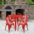 Flash Furniture CH-51090TH-4-18ARM-RED-GG 30" Round Red Metal Indoor/Outdoor Table Set with 4 Arm Chairs addl-1