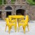 Flash Furniture CH-51090TH-4-18ARM-YL-GG 30" Round Yellow Metal Indoor/Outdoor Table Set with 4 Arm Chairs addl-1