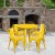 Flash Furniture CH-51090TH-4-18ARM-YL-GG 30" Round Yellow Metal Indoor/Outdoor Table Set with 4 Arm Chairs addl-1