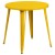 Flash Furniture CH-51090TH-4-18ARM-YL-GG 30" Round Yellow Metal Indoor/Outdoor Table Set with 4 Arm Chairs addl-3