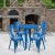 Flash Furniture CH-51090TH-4-18CAFE-BL-GG 30" Round Blue Metal Indoor/Outdoor Table Set with 4 Cafe Chairs addl-1